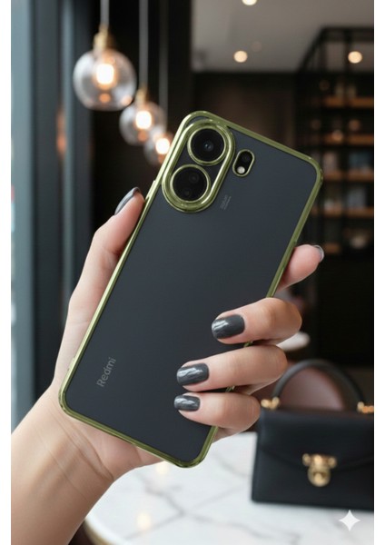 Poco C65 Uyumlu 3D Kamera Korumalı Şeffaf Tasarım Bumper Kılıf