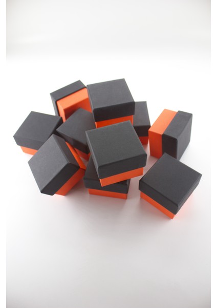 Turuncu Siyah Kutu 6 cm x 6 cm x 5 cm 10 Adet modelleri