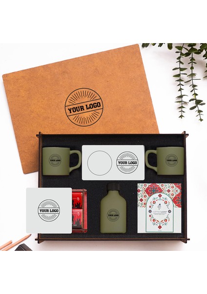 Ahşap Kutulu Kurumlara Özel Hediye Seti 3626-16