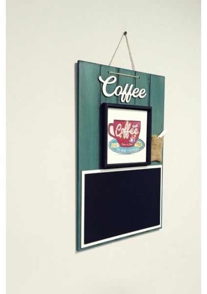 - Ahşap Yazı Tahtası Dekoratif Halat Ip Askılı Kara Tahta Mavi modelleri