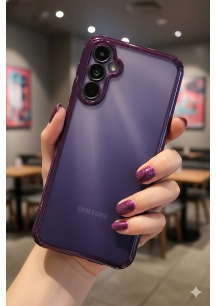 Samsung Galaxy A35 5g Uyumlu 3D Kamera Korumalı Şeffaf Tasarım Bumper Kılıf