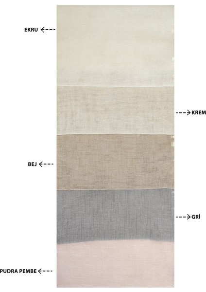 Keten Görünümlü Düz Tül Perde Pilesiz Bej fırsatları