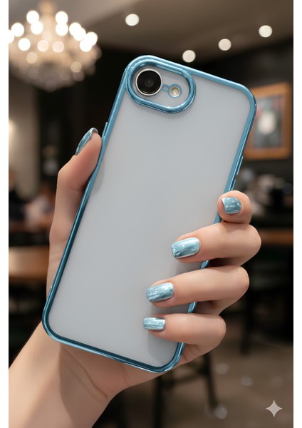 Apple iPhone 16E Uyumlu 3D Kamera Korumalı Şeffaf Tasarım Bumper Kılıf