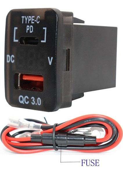 30X20MM Araç USB Şarj Cihazı Qc3.0 Pd Tip C ile Hızlı Şarj (Yurt Dışından) modelleri