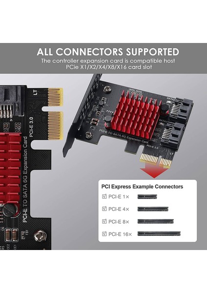Pcıe - 2 Bağlantı Noktalı Sata 3.0 6 Gbps SSD Adaptörü Pcı-E Pcı Express (Yurt Dışından) indirimleri