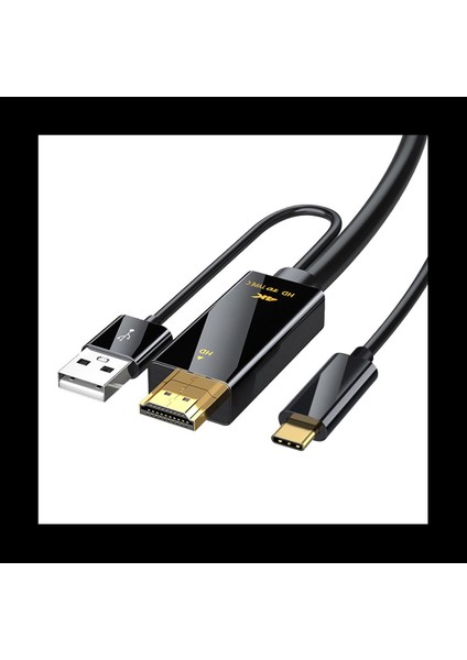 -Pc Tv Kutusu Dizüstü Projektör Için Typc C Dönüştürücü Kablo 4K 60HZ Adaptör ile Uyumlu (Yurt Dışından)