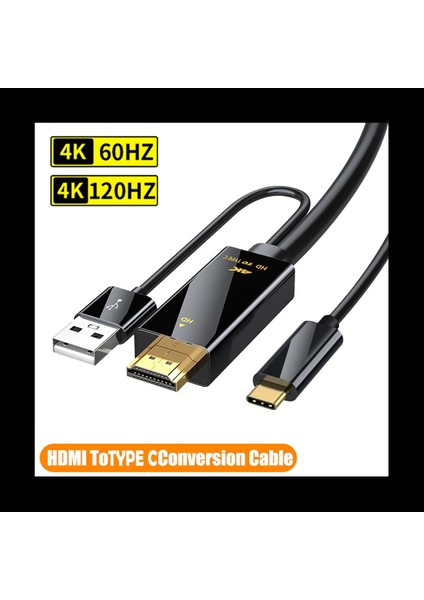 -Pc Tv Kutusu Dizüstü Projektör Için Typc C Dönüştürücü Kablo 4K 60HZ Adaptör ile Uyumlu (Yurt Dışından) fiyatları