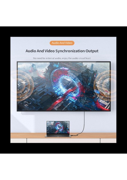 -Pc Tv Kutusu Dizüstü Projektör Için Typc C Dönüştürücü Kablo 4K 60HZ Adaptör ile Uyumlu (Yurt Dışından) fırsatları