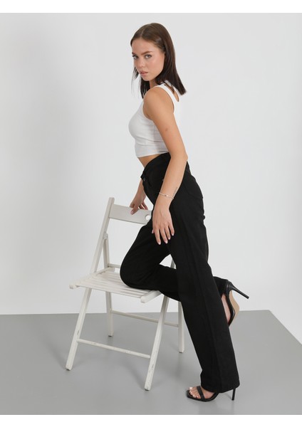 Siyah Palazzo Pantolon