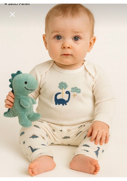 Erkek Bebek Yeni Doğan %100 Pamuklu Çıtçıtlı Zıbın Body Pantolon