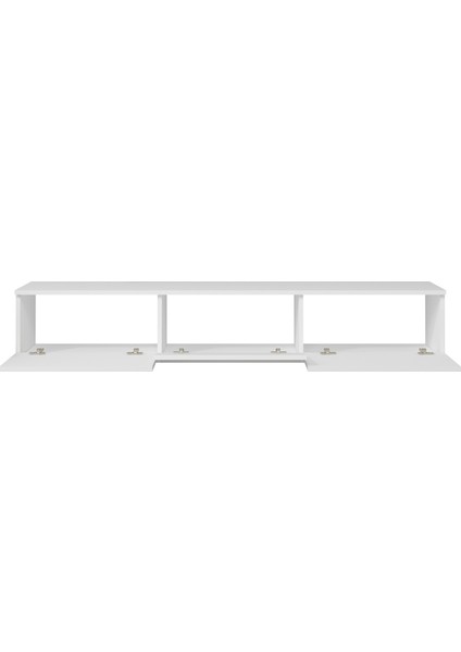 1341TV180-1CT Duvara Montaj Tv Sehpası,beyaz-Gümüş