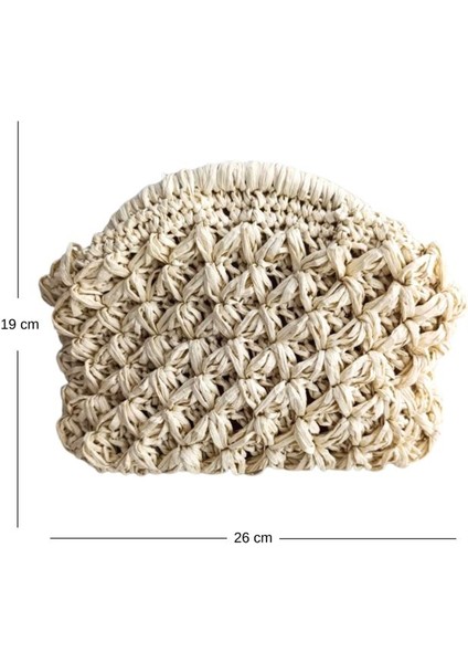 6163 El Yapımı Rafya Ip Clutch Çanta / 19 x 26 cm fiyatları