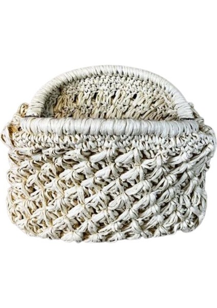 6163 El Yapımı Rafya Ip Clutch Çanta / 19 x 26 cm fırsatları