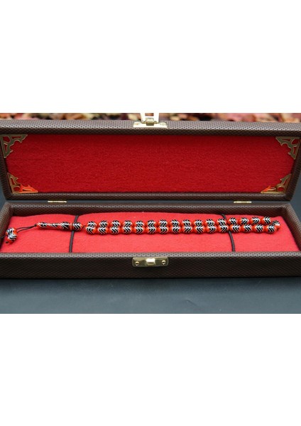 Zik Zag Model Gümüş Işlemeli Oltu Taşı Tesbih ST000162 fiyatları