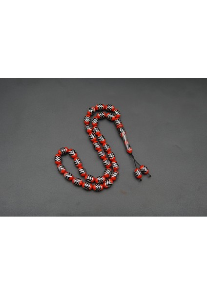 Zik Zag Model Gümüş Işlemeli Oltu Taşı Tesbih ST000162 indirimleri