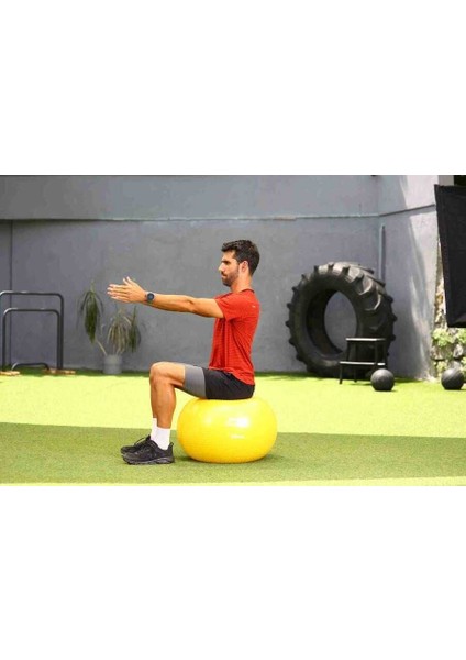 55 cm Anti-Burst Gymball (Pompa Dahil) Unisex Pilates Topu Sarı fiyatları