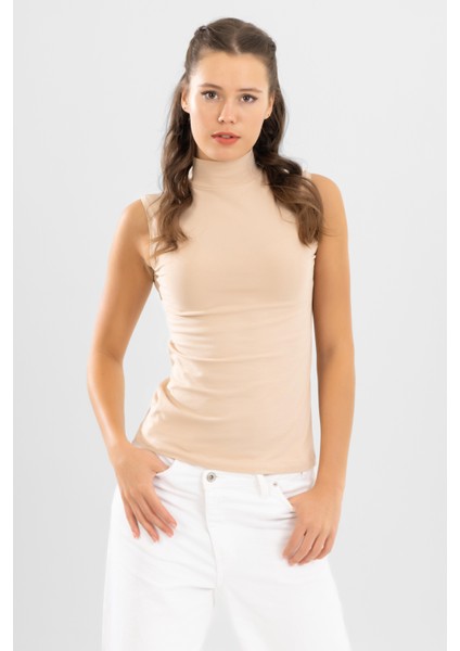 Kadın Pamuklu Balıkçı Yaka BODY 6320 Ten Rengi