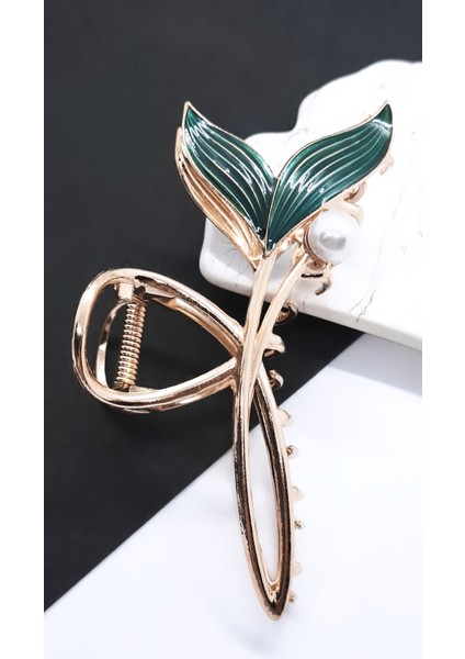 Incili Balık Kuyruğu Figür Metal Mandal Toka