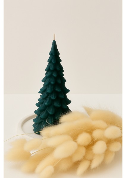 Dekoratif Yılbaşı Ağacı Mum, Yeşil Noel Ev Dekoru, Masa Dekoru, Hediyelik, Yılbaşı Mumu indirimleri