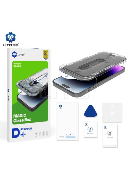 D+ iPhone 16 Uygulama Aparatlı Privacy Ekran Koruyucu modelleri