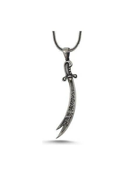 925 Ayar Gümüş Zülfikar Kılıcı Kolye