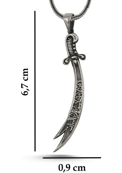 925 Ayar Gümüş Zülfikar Kılıcı Kolye fiyatları