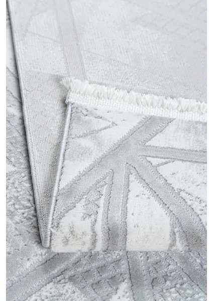 Açık Gri Modern Oturma Odası Halısı – Bambu Dokulu, Antialerjik, Kaymaz Taban – 4m² / 6m² Salon Halısı modelleri