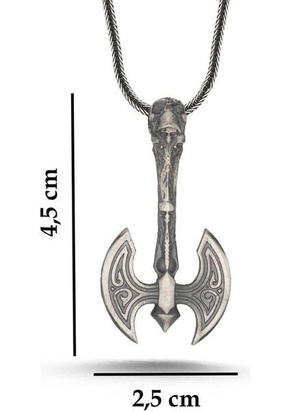 925 Ayar Gümüş Viking Balta Kolye fiyatları