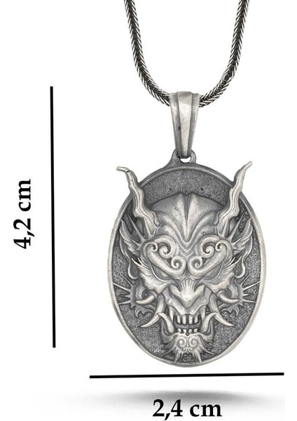 925 Ayar Gümüş Oni Maske Kolye fiyatları