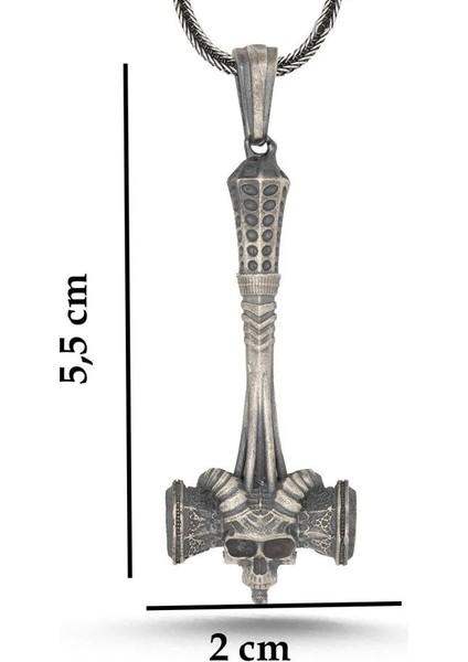 925 Ayar Viking Şavaş Çekici Kolye fiyatları