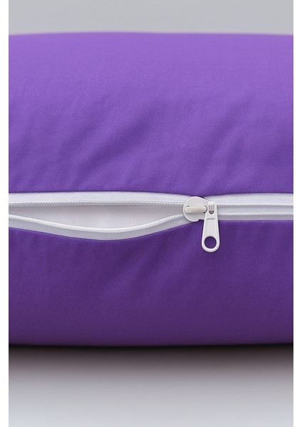 Vevra 2 Li Çizgili Mor Renk Yastık Kılıfı Pamuklu Kumaş Fermuarlı fırsatları