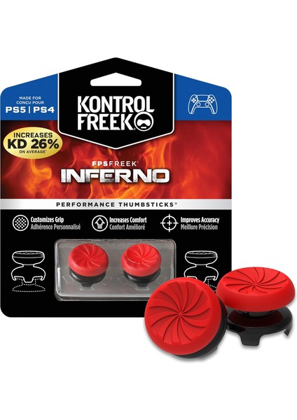 Kontrolfreek Inferno Thumbsticks Ps5 Ps4 – Hassasiyet Artırıcı, Kavrama Güçlendirici, Fps Oyun Performans Aksesuarı