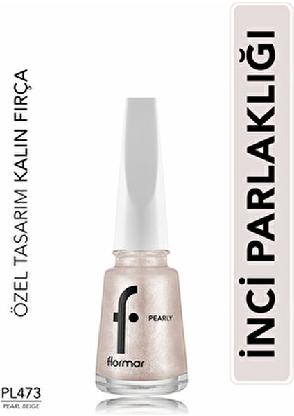 Pearly PL473 Pearl Beige Yarı Transparan & Parlak Bitişli Sedefli Oje indirimleri