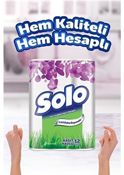 Ultra Kağıt Havlu 12'li (4 Adet) Yüksek Emicilik ve Dayanıklılık ile Temizlikte Güçlü Performans modelleri