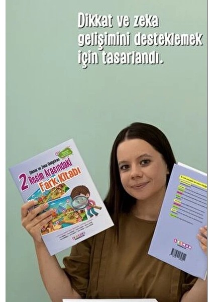 İki Resim Arasındaki Fark Kitabı 80 Sayfa Dikkat ve Zeka Geliştiren 3+ Yaş İçin