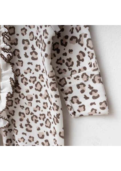 Leopar Desenli Kendinden Eldivenli 3'lü Takım indirimleri