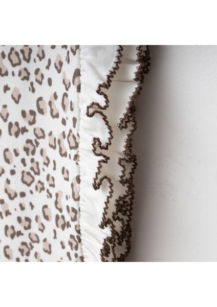 Leopar Desenli Kendinden Eldivenli 3'lü Takım