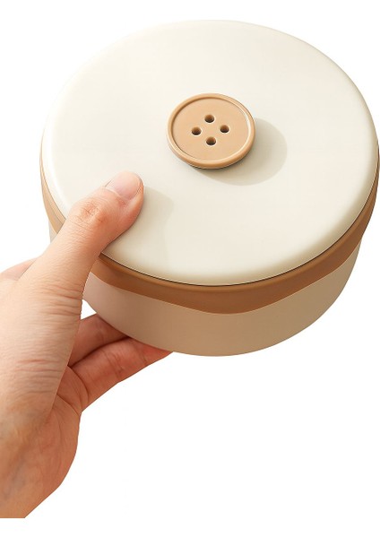 Kompakt Dikiş Seti– Iğne Makas Mezura Iğne Geçirici ve Saklama Kutu Tamirat&onarım Seti Kahverengi