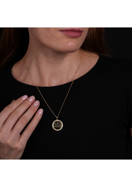 Allah Yazılı Altın Kaplama Gümüş Kolye KLY30 modelleri
