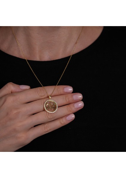 Allah Yazılı Altın Kaplama Gümüş Kolye KLY30 fırsatları