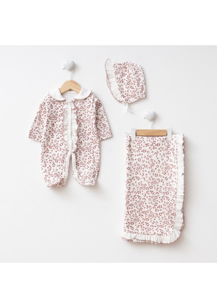 Leopar Desenli Kendinden Eldivenli 3'lü Takım fiyatları