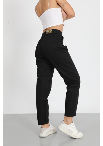 Siyah Mom Jeans Pantolon fırsatları