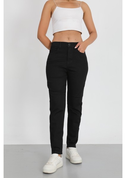 Siyah Mom Jeans Pantolon indirimleri