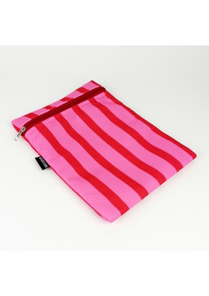 El Yapımı Pembe-Kırmızı Çizgili Kitap ve Tablet Kılıfı (21X27 Cm) fiyatları