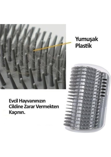 ® Pratik Kedi Tüyü Kaşıma ve Tarama Aparatı Duvara Monte Kaşıma Aleti modelleri