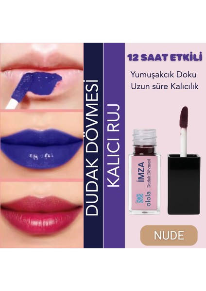 Imza Kalıcı Ruj Dudak Dövmesi Ikisi Bir Arada Sıcak Gül-Nude fırsatları