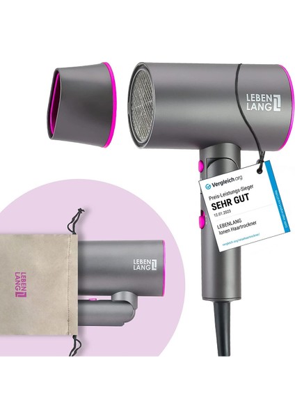 Katlanabilir 2100W Iyonik Seyahat Saç Kurutma Makinesi