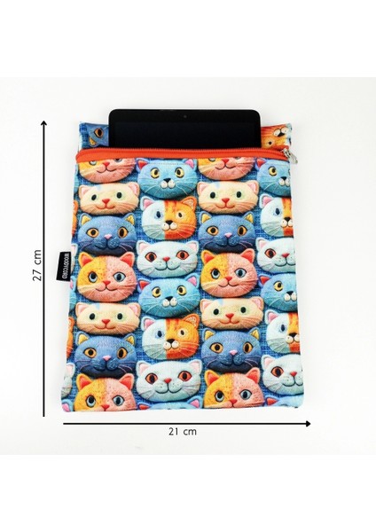 El Yapımı 3D Kedi Desenli Kitap ve Tablet Kılıfı (21X27 Cm) fiyatları