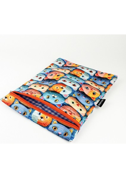 El Yapımı 3D Kedi Desenli Kitap ve Tablet Kılıfı (21X27 Cm) indirimleri