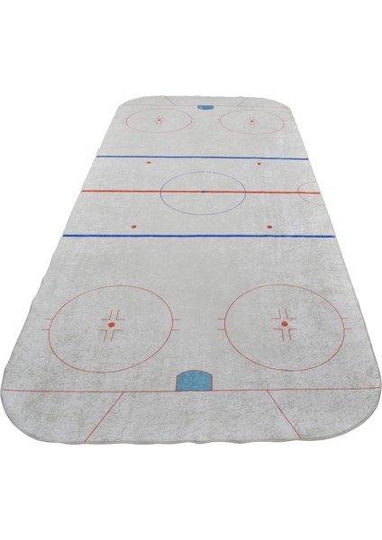 Buz Hokeyi Sahası Digital Baskı Makine Çocuk Odası Halısı 0749 - Yeni - Çok Renkli modelleri